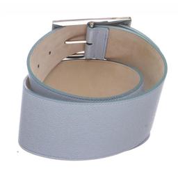 Bvlgari Light Blue Oversized Buckle Belt 36