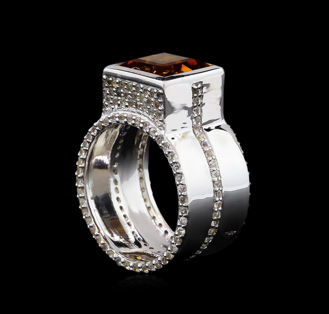 Crayola 3.50 ctw Citrine and White Sapphire Ring - .925 Silver