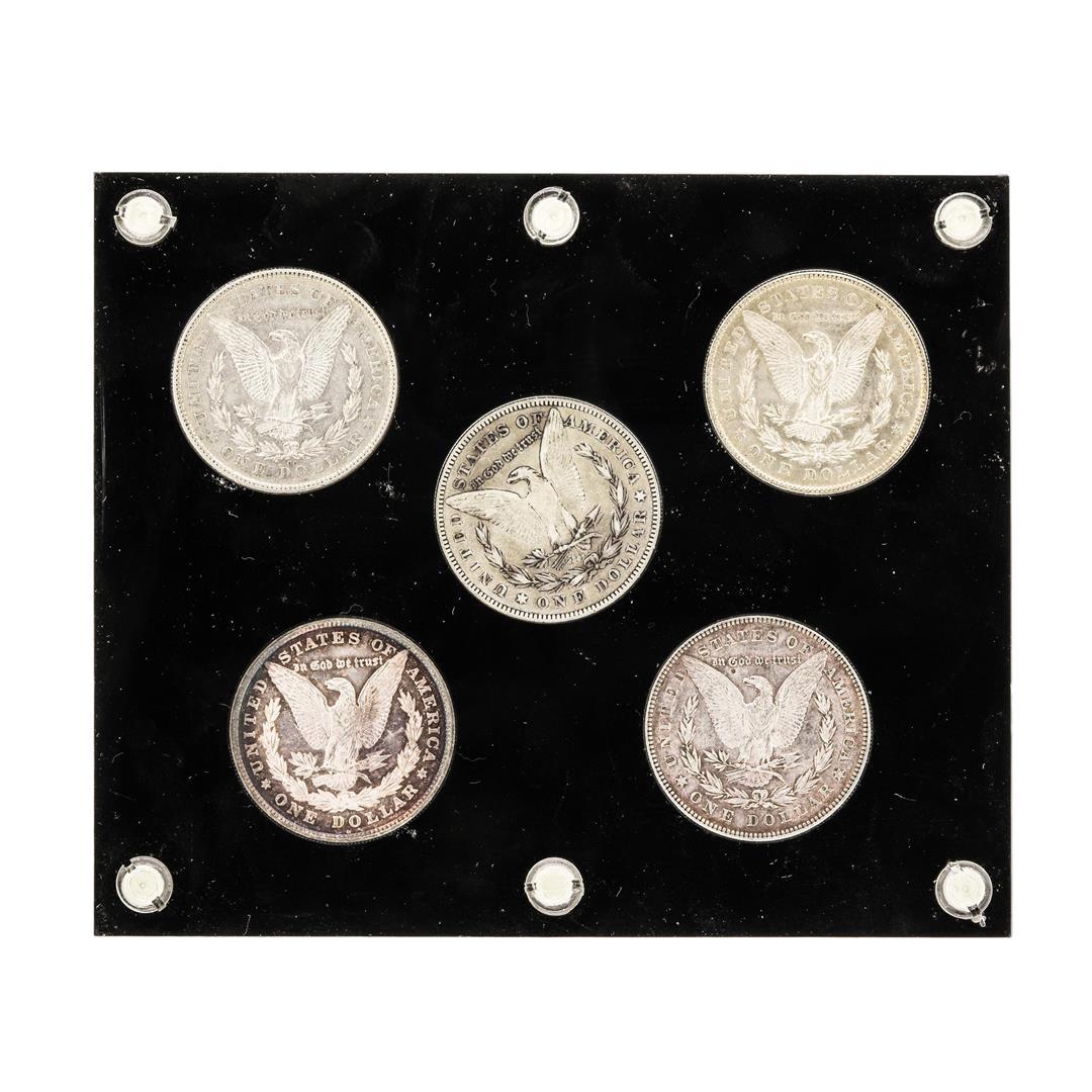 Set of (5) 1878 $1 Morgan Silver Dollar Coins - Assorted Variety