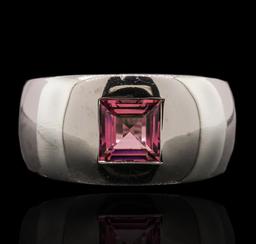 18KT White Gold 1.40 ctw Pink Tourmaline Ring