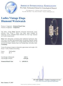 Vintage Eloga Diamond Ladies Watch
