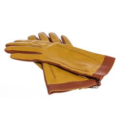 MCM Brown Mustard Leather Gloves