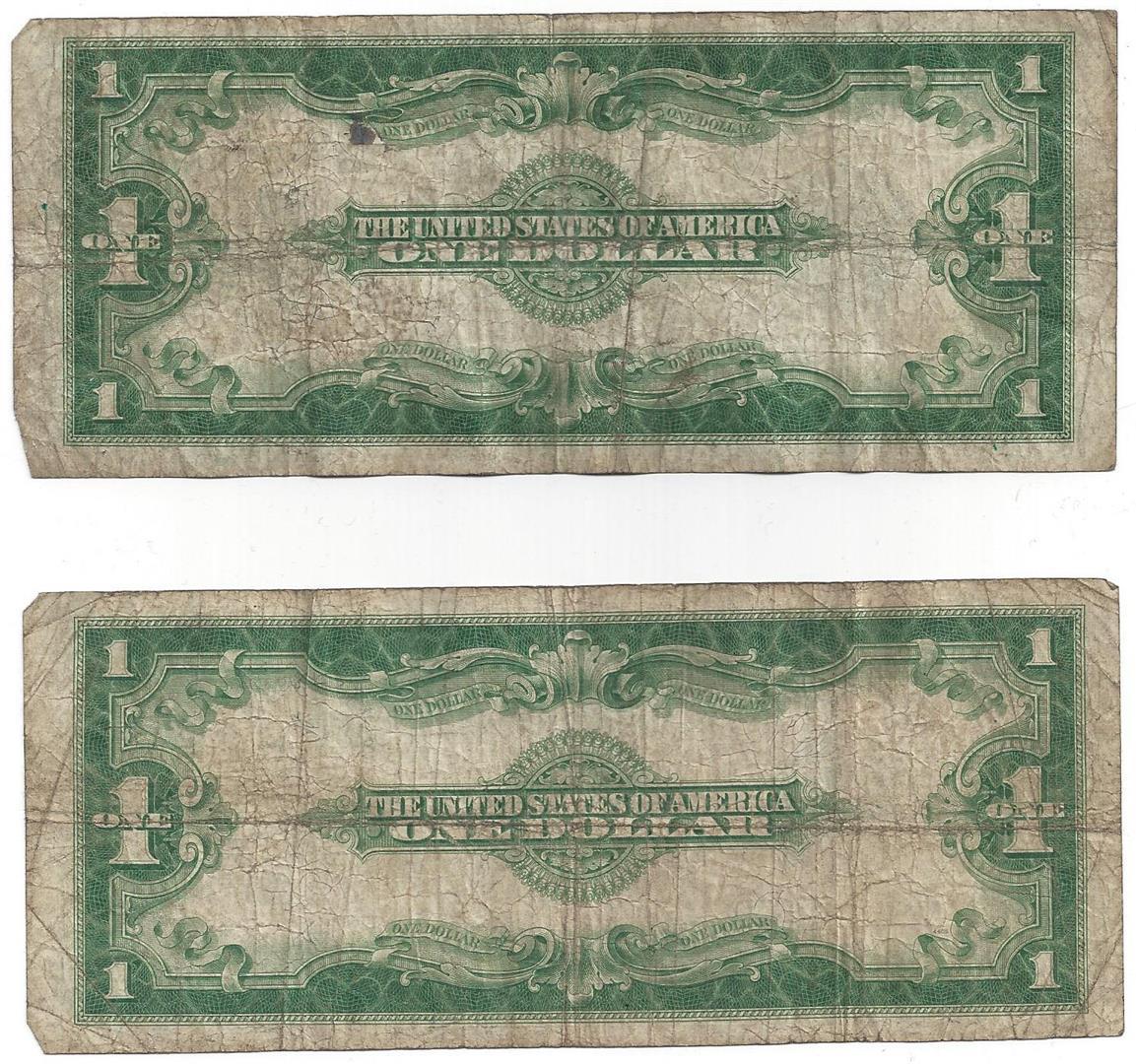 1923 $1 Large Silver Certificate Speelman / White Notes Lot of 2