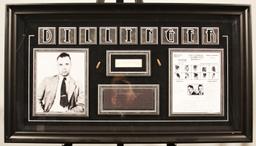 John Dillinger Autographed Bullet Collage