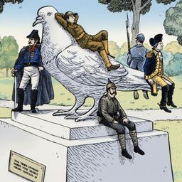 Pigeon Statue by Bizarro