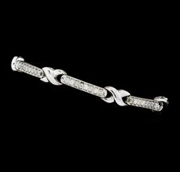 2.10 ctw Diamond Bracelet - 14KT White Gold