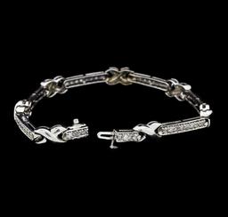 2.10 ctw Diamond Bracelet - 14KT White Gold