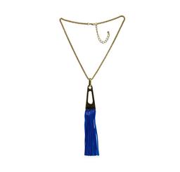 Leather Tassel Chain Necklace - Gold Plated