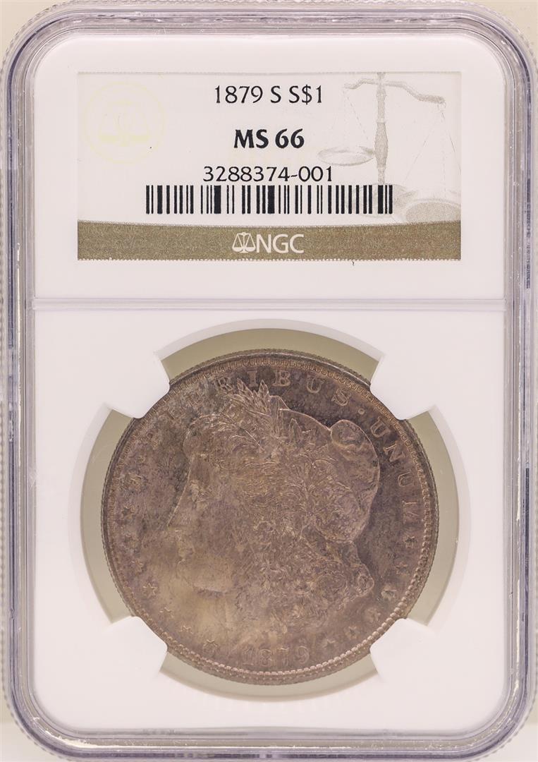 1879-S $1 Morgan Silver Dollar Coin NGC MS66