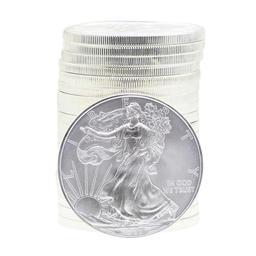 Roll of (20) 2008 $1 American Silver Eagle Brilliant Uncirculated Coins