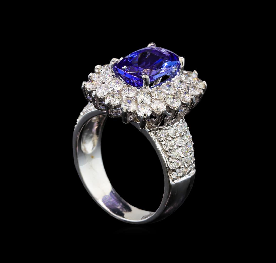 14KT White Gold 3.06 ctw Tanzanite and Diamond Ring