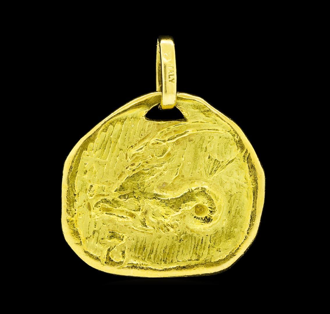 Gazelle Motif Pendant - 18KT Yellow Gold