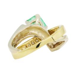 1.2 ctw Emerald Ring - 14KT Yellow Gold