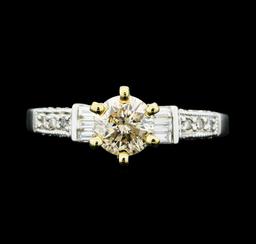 1.01 ctw Diamond Ring - 18KT Yellow And White Gold