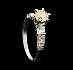 1.01 ctw Diamond Ring - 18KT Yellow And White Gold