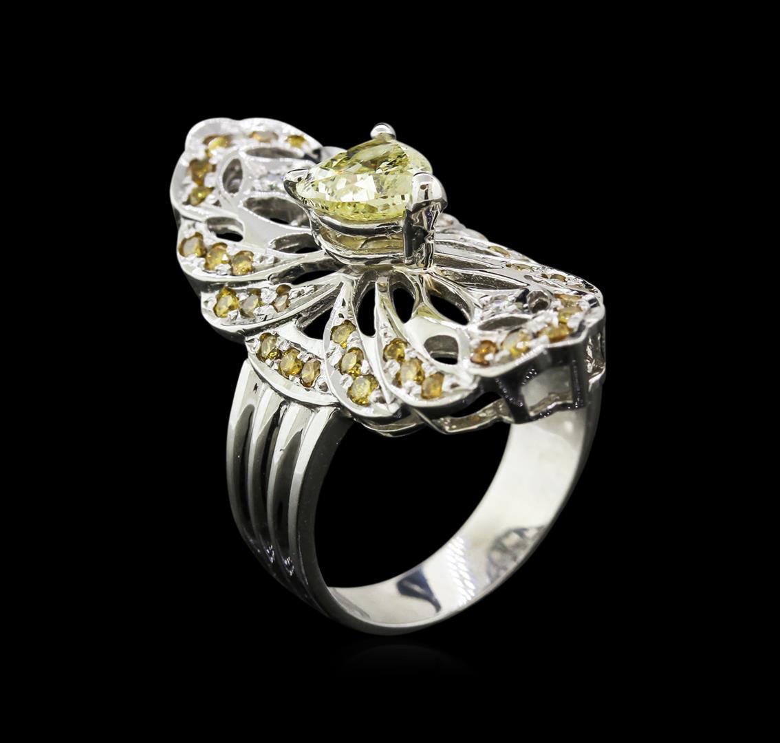 GIA Cert 1.48 ctw Diamond Ring - 14KT White Gold