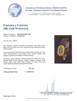 Carrera y Carrera 18KT Yellow Gold Watch