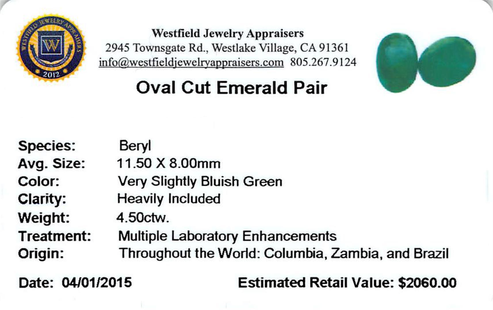 4.5 ctw Oval Mixed Emerald Parcel