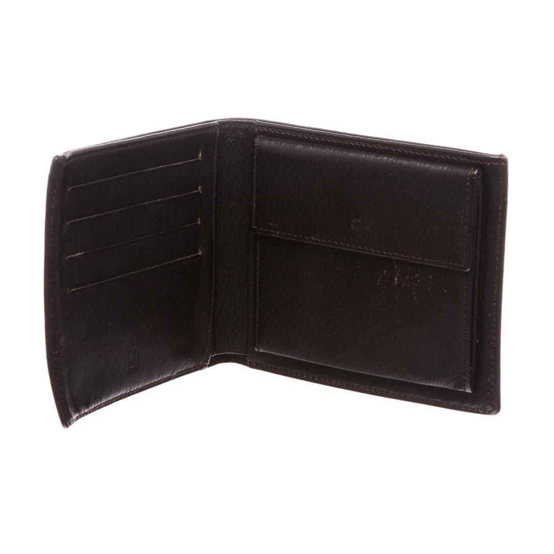 Dunhill Black Leather Bi Fold Wallet