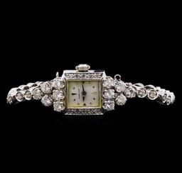 Hamilton 14KT White Gold Diamond Vintage Ladies Watch