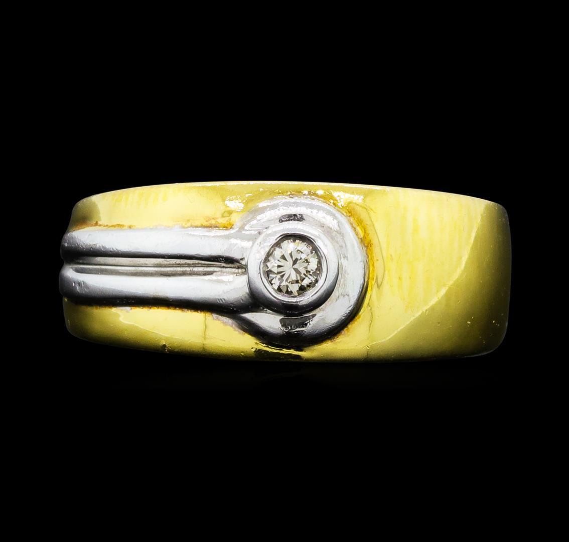 0.07 ctw Diamond Ring - 18KT Yellow and White Gold