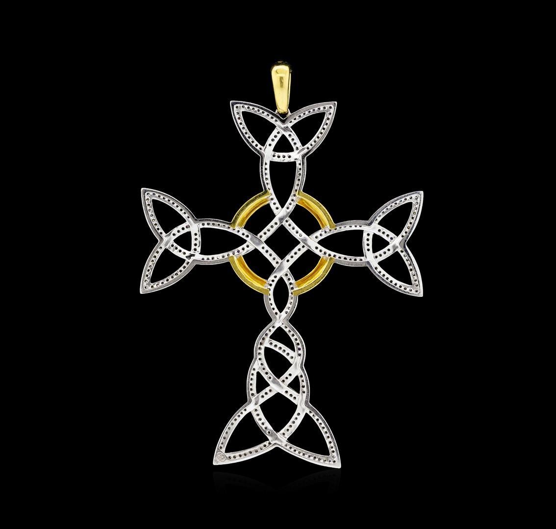 1.58 ctw Diamond Pendant - 18KT Yellow And White Gold