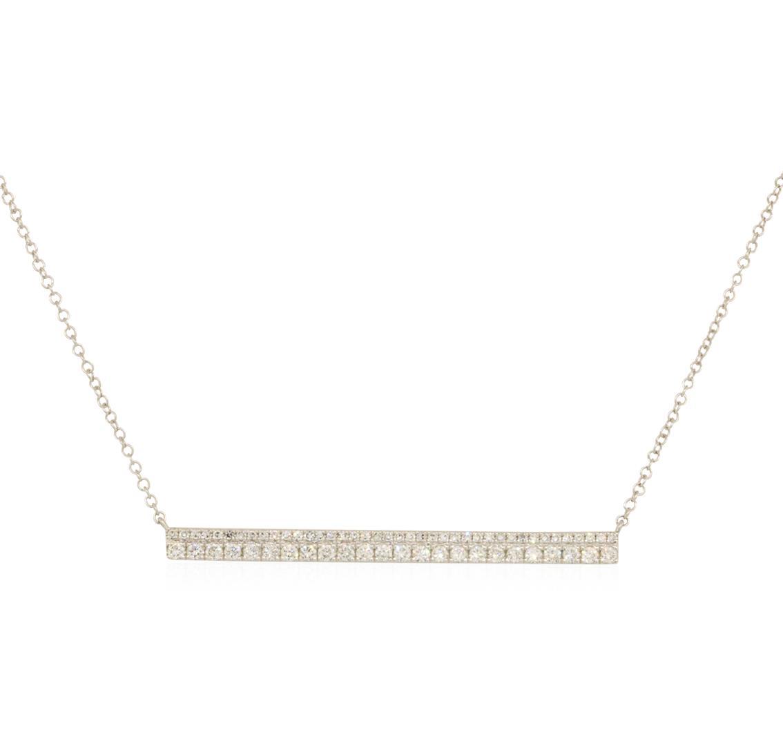 0.3 ctw Diamond Necklace - 14KT White Gold