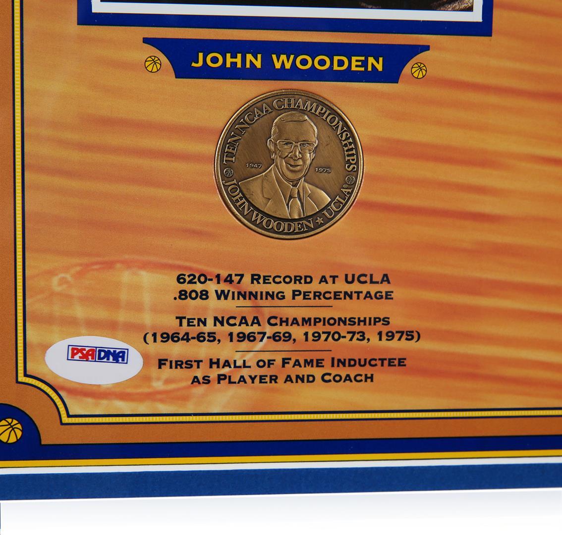 PSA Certified John Wooden and Bill Walton Pyramid of Success