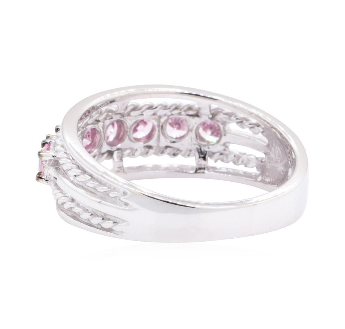 0.50 ctw Pink Topaz Ring - 10KT White Gold