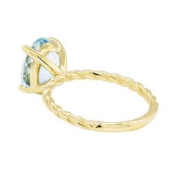 2.55 ctw Blue Topaz Ring - 14KT Yellow Gold