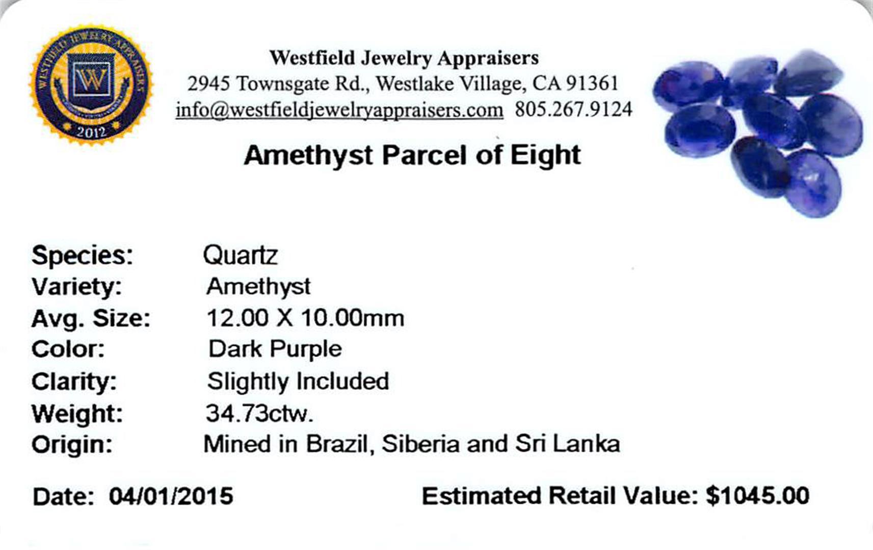 34.73 ctw Oval Mixed Amethyst Parcel