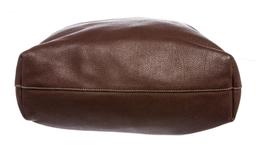 Prada Brown Pebbled Leather Tote Satchel Bag