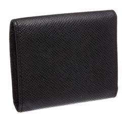 Louis Vuitton Black Taiga Leather Coin Purse Compact Wallet