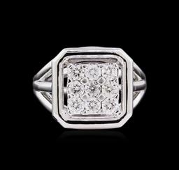 0.77 ctw Diamond Ring - 14KT White Gold