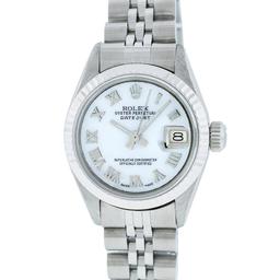 Rolex Ladies Stainless Steel Mother Of Pearl 26MM Datejust Wristwatch