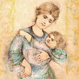 Fair Alice and Baby by Hibel (1917-2014)