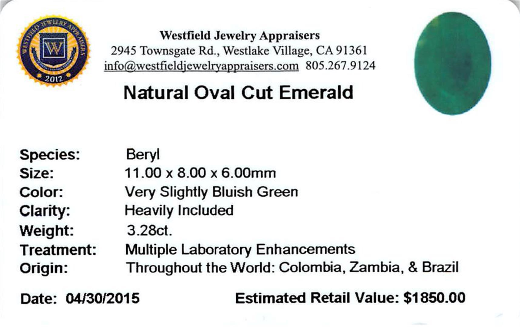 3.28 ctw Oval Emerald Parcel