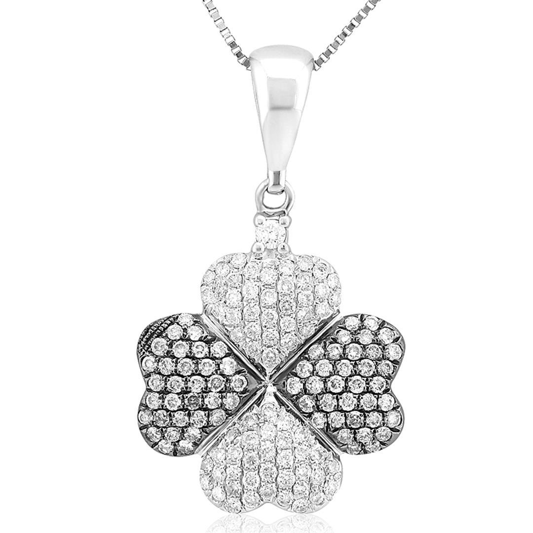 18k White Gold 0.53CTW Diamond Pendant, (SI1 /G-H)