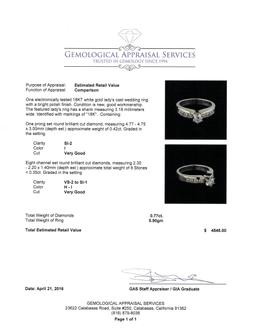 0.77 ctw Diamond Ring - 18KT White Gold