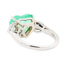 4.19 ctw Emerald and Diamond Ring - Platinum