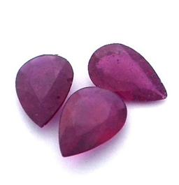 11.75 ctw Pear Mixed Ruby Parcel