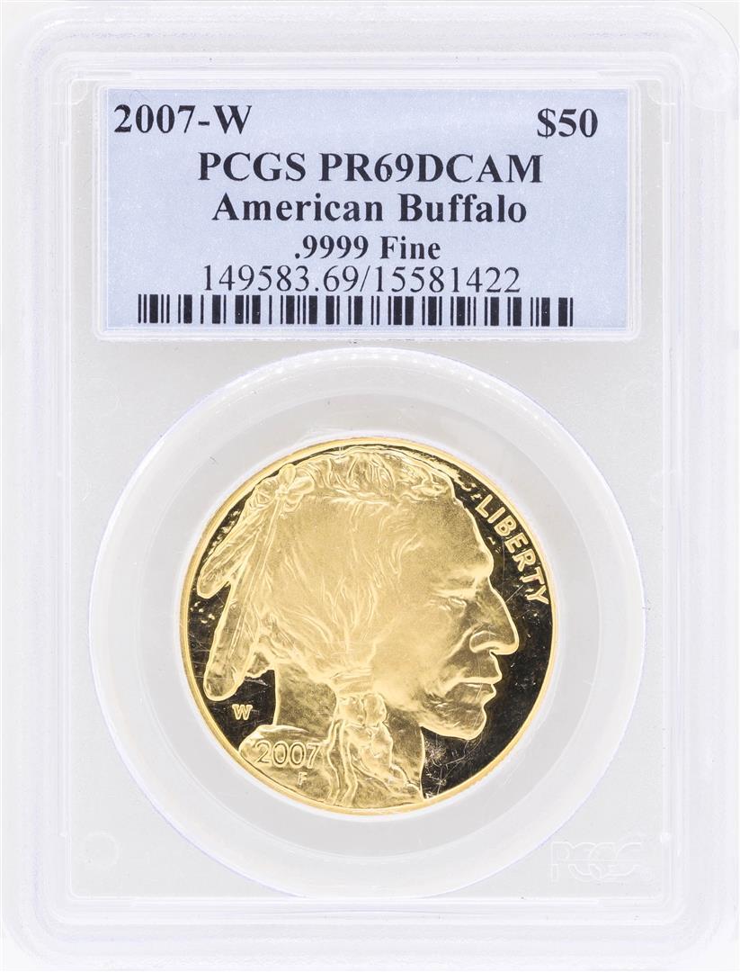 2007-W  $50 American Buffalo Gold Coin PCGS PR69DCAM