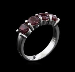 2.85 ctw Ruby Ring - 14KT White Gold