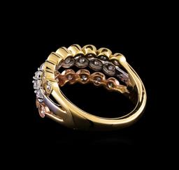 1.05 ctw Diamond Ring - 14KT Tri Color Gold