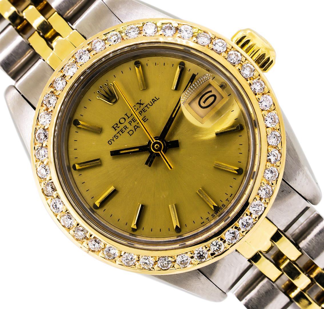 Rolex 14KT Two-Tone Diamond DateJust Ladies Watch