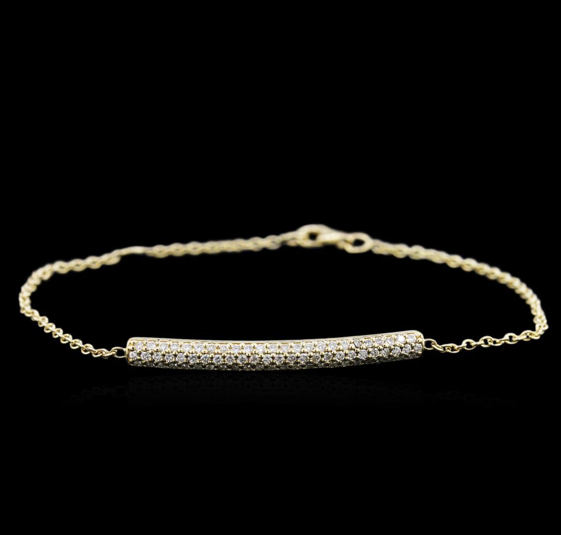 0.55 ctw Diamond Bracelet - 14KT Yellow Gold