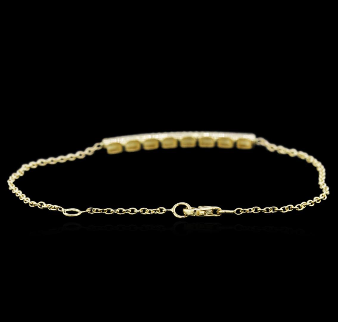 0.55 ctw Diamond Bracelet - 14KT Yellow Gold