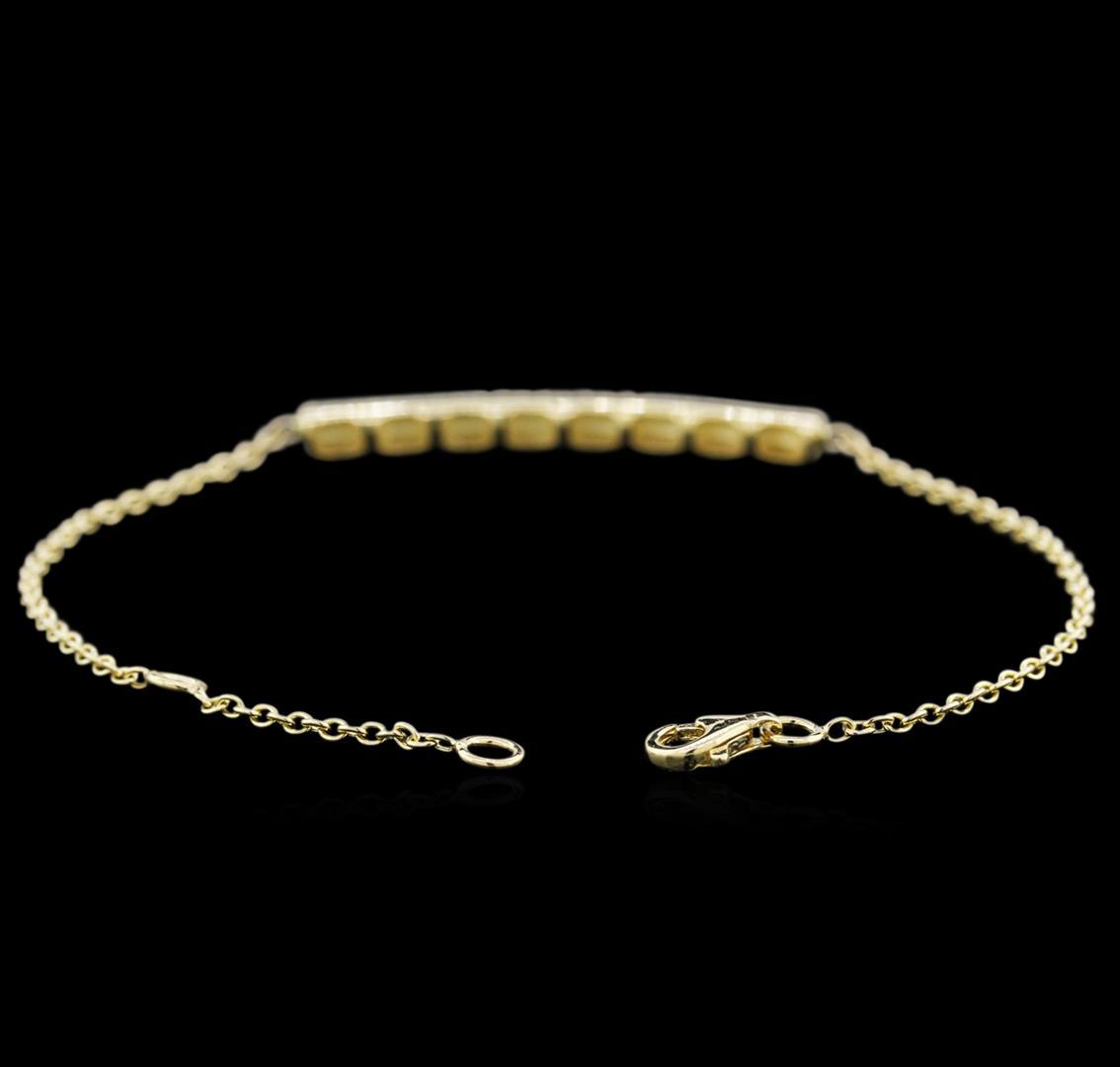 0.55 ctw Diamond Bracelet - 14KT Yellow Gold