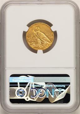 1915-S $5 Indian Head Half Eagle Gold Coin NGC AU58