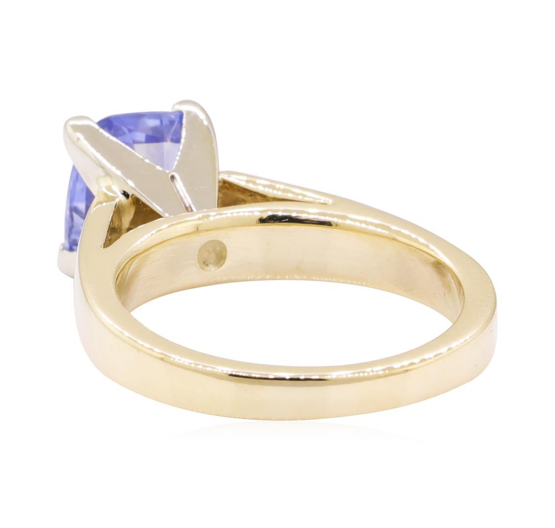 3.58 ctw Blue Sapphire Ring - 14KT Yellow Gold